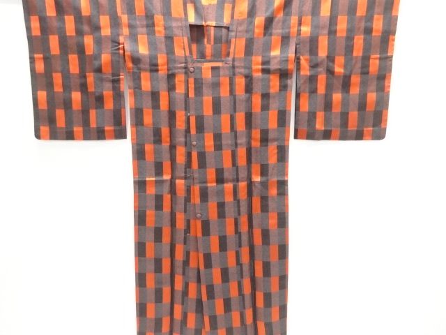 JAPANESE RAIN COAT / WOVEN ABSTRACT GRID
